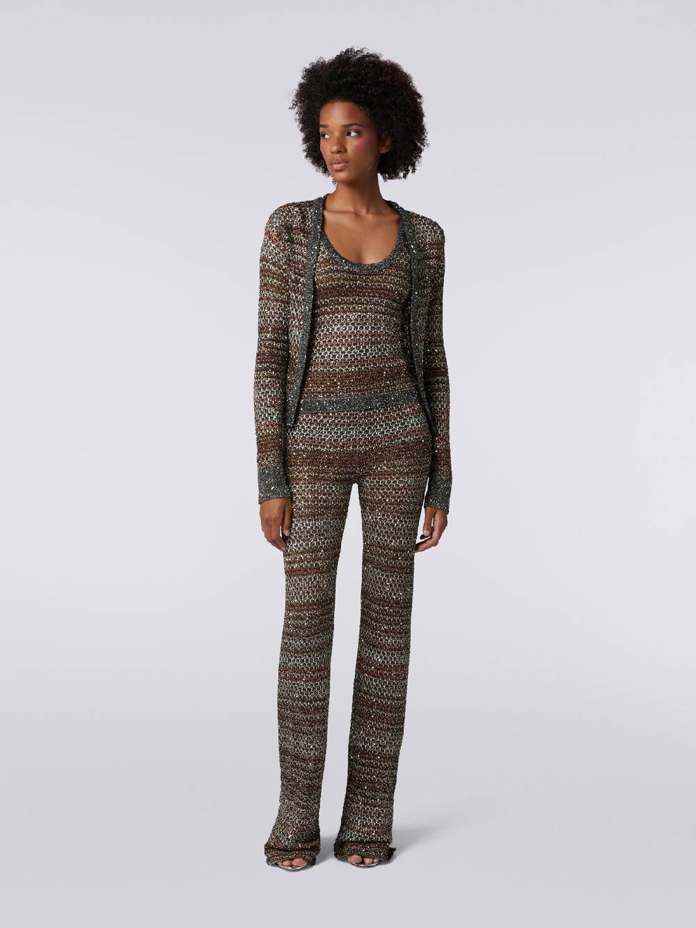 Missoni Pantaloni in maglia a rete con applicazione di paillettes Outlet