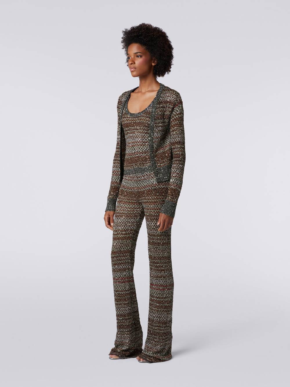 Missoni Pantaloni in maglia a rete con applicazione di paillettes Outlet