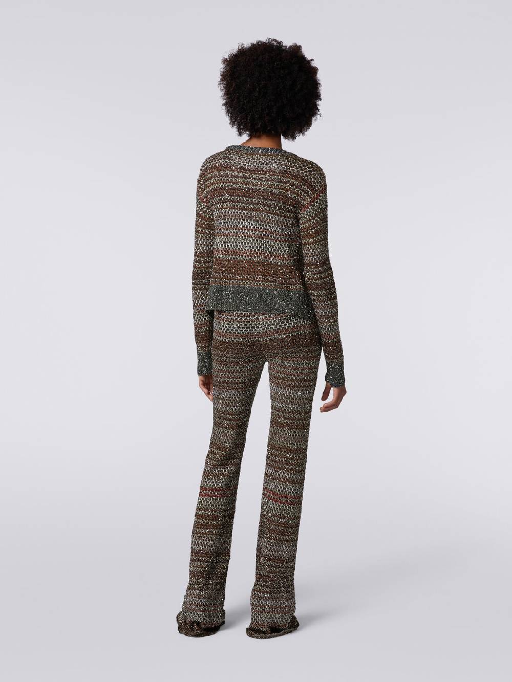Missoni Pantaloni in maglia a rete con applicazione di paillettes Outlet