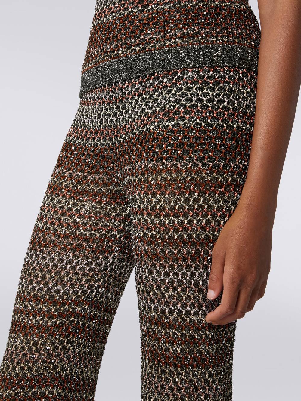Missoni Pantaloni in maglia a rete con applicazione di paillettes Outlet
