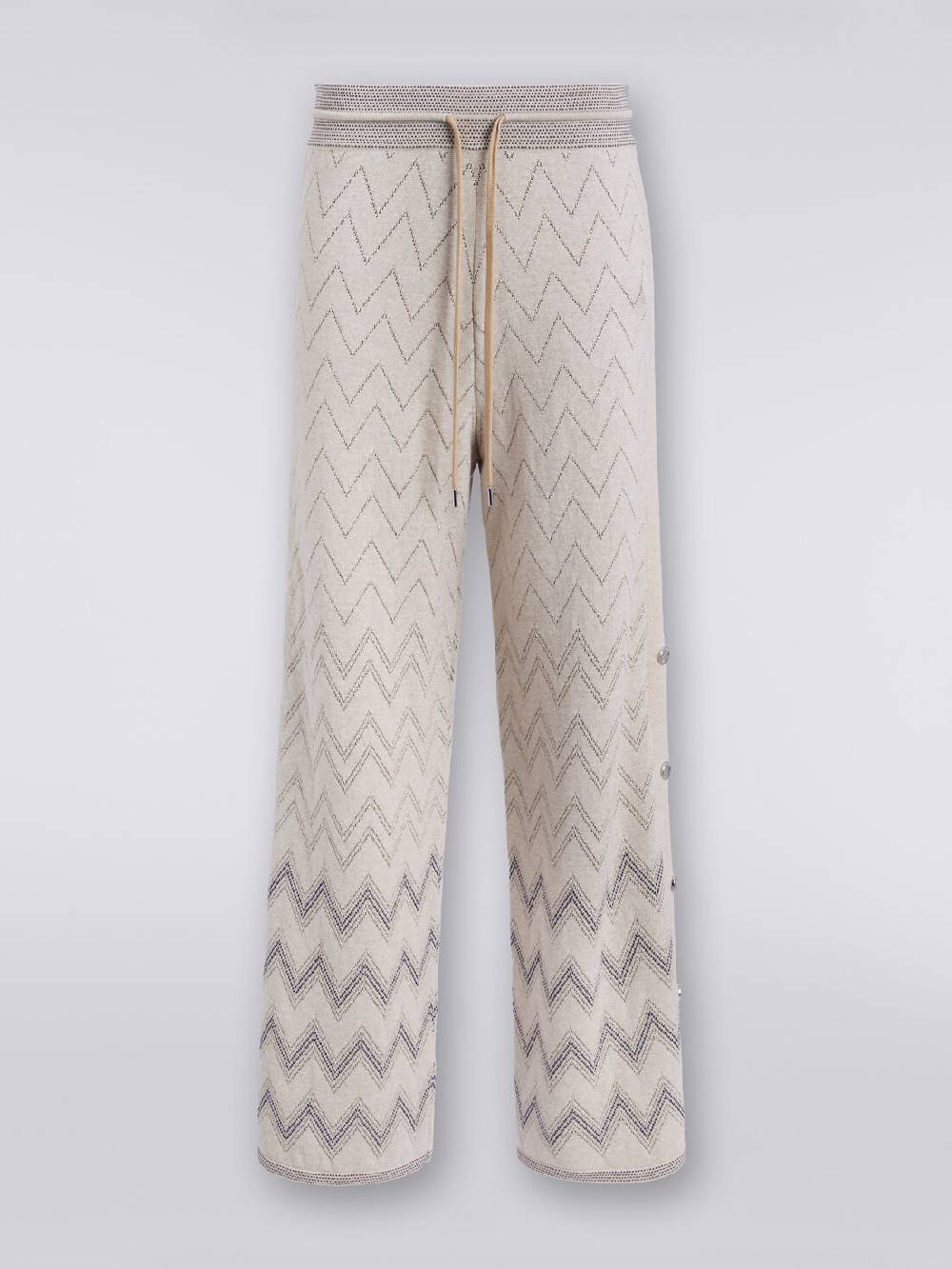 Missoni Joggers in lana e viscosa zig zag con lurex Saldi