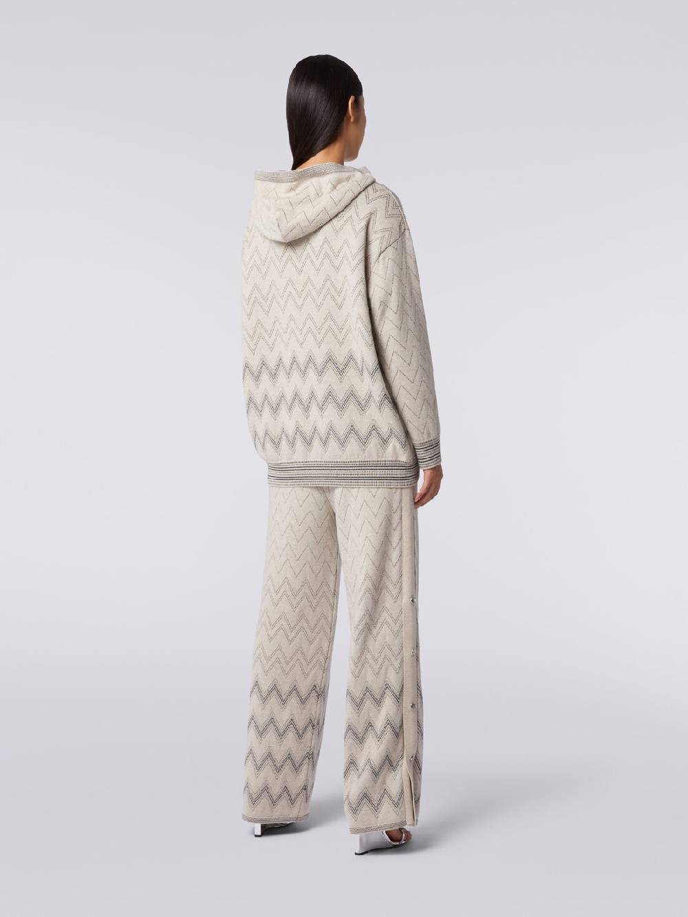 Missoni Joggers in lana e viscosa zig zag con lurex Saldi