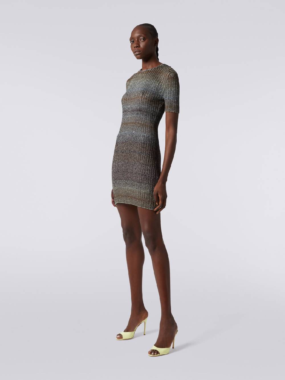 Missoni Mini-abito girocollo a costine con lurex Offerte