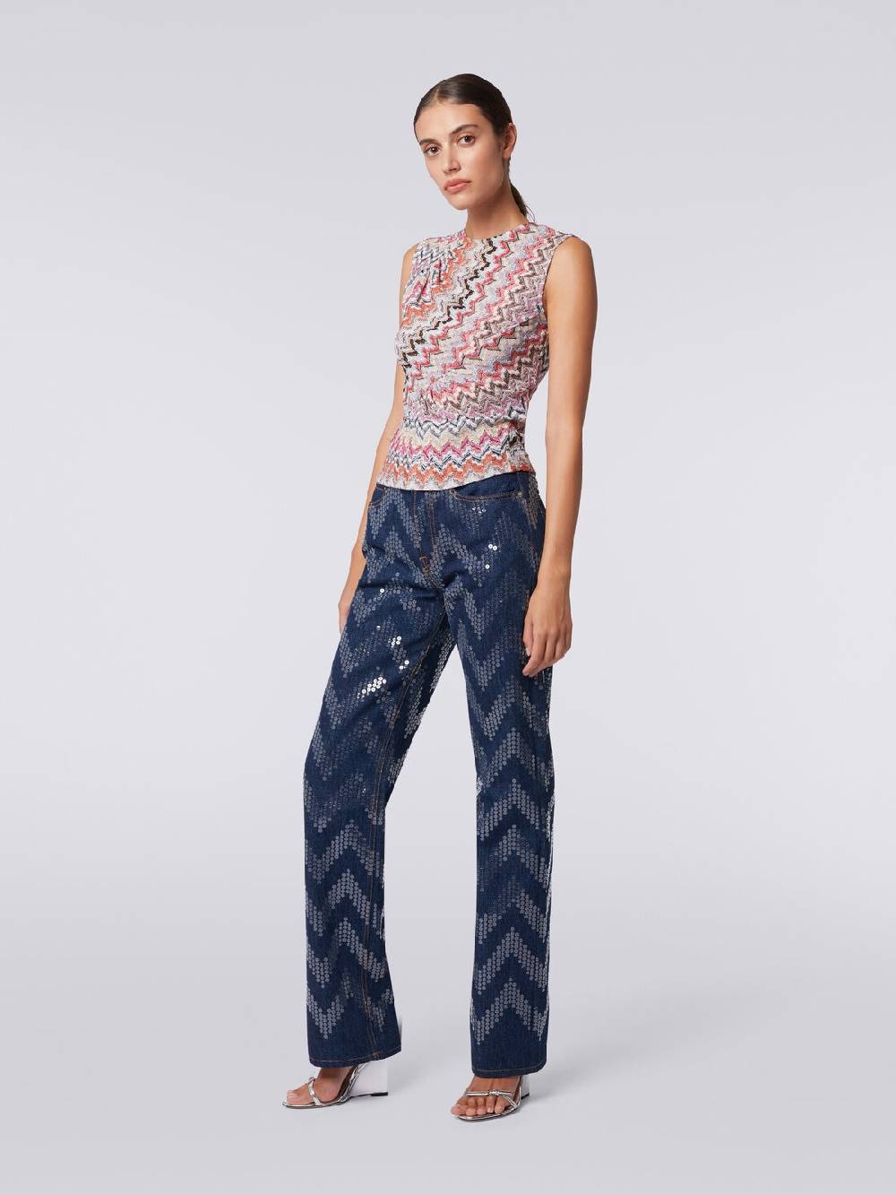 Missoni Canottiera girocollo zig zag con arricciature I Più Venduti