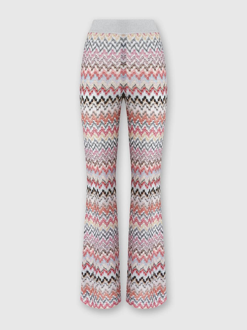 Missoni Pantaloni flare in misto viscosa lamé zig zag Vendite Flash