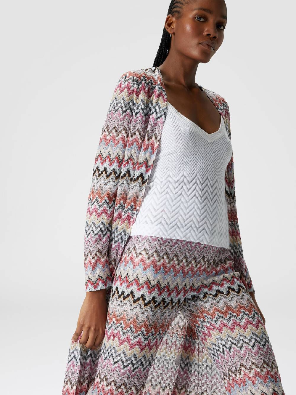 Missoni Pantaloni flare in misto viscosa lamé zig zag Vendite Flash