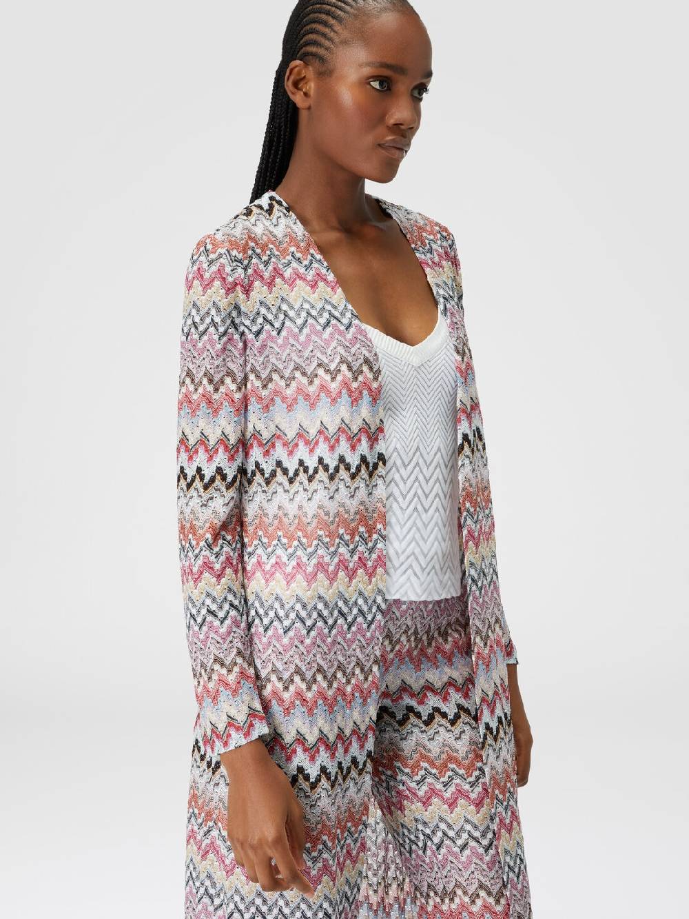 Missoni Cardigan lungo in maglia lamé zig zag Negozio
