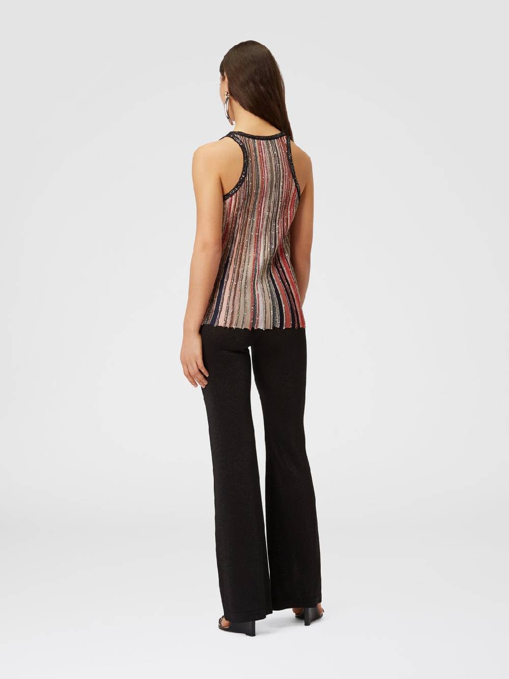 Missoni Canottiera in maglia a righe verticali con paillettes In Saldo