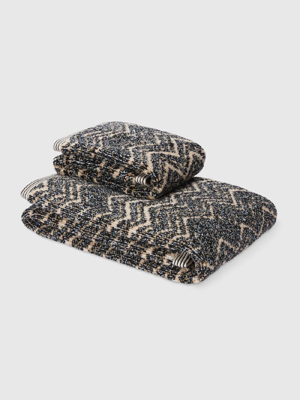 Missoni Set 2 pezzi di asciugamani da bagno Azul in spugna di cotone Spedizione gratuita