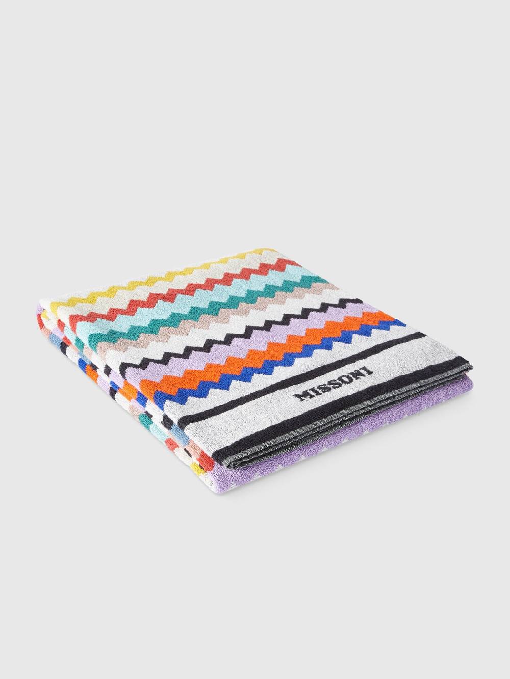 Missoni Telo mare 100x180 cm Riverbero in spugna di cotone zig zag Offerta natalizia