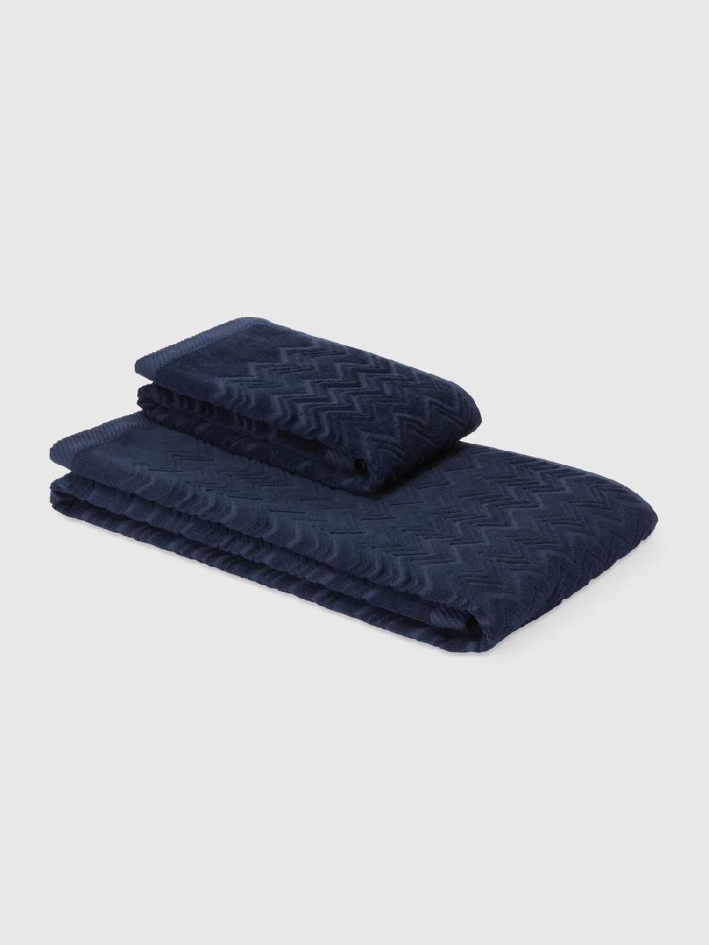 Missoni Set 2 pezzi di asciugamani da bagno Chalk in spugna di cotone zig zag Offerta per la Festa della Mamma