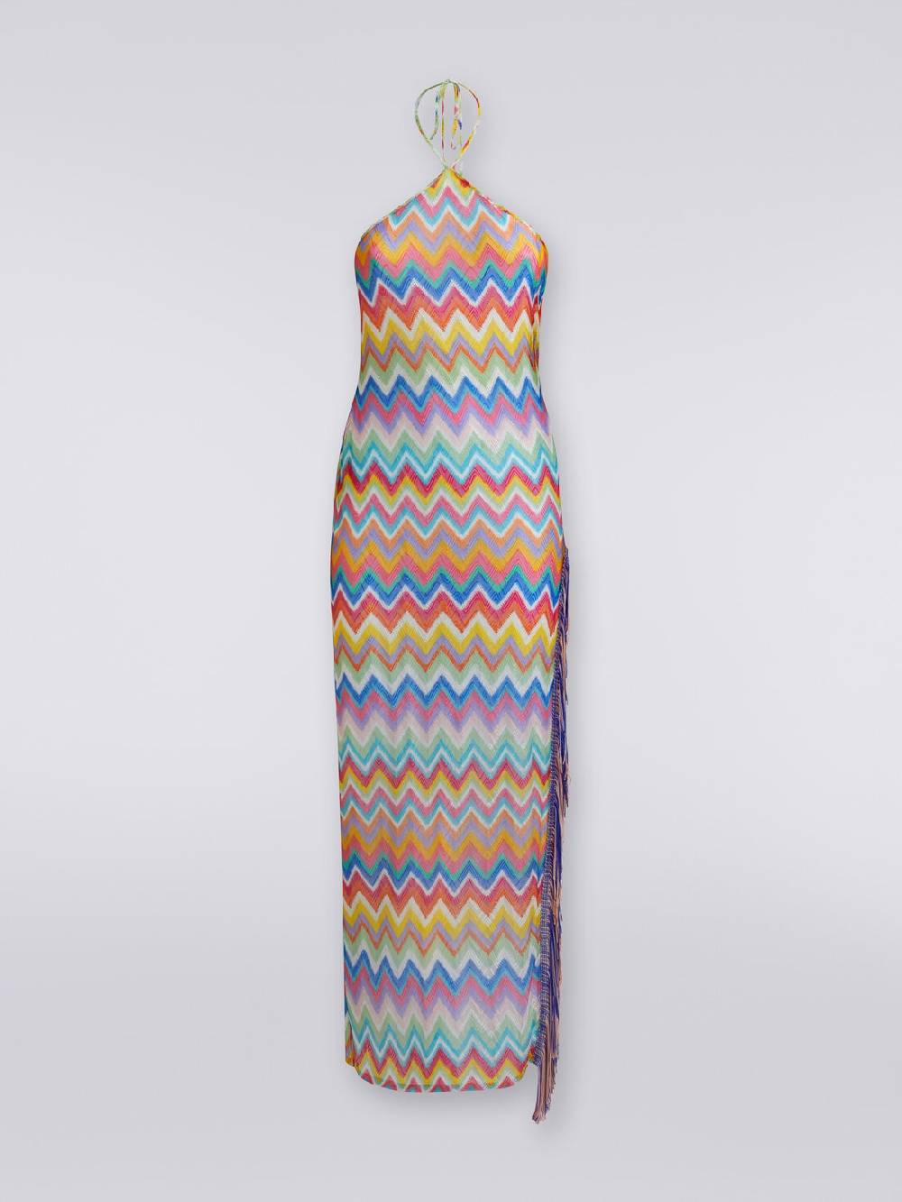 Missoni Abito copricostume lungo stampa zig zag con frange Offerta temporanea