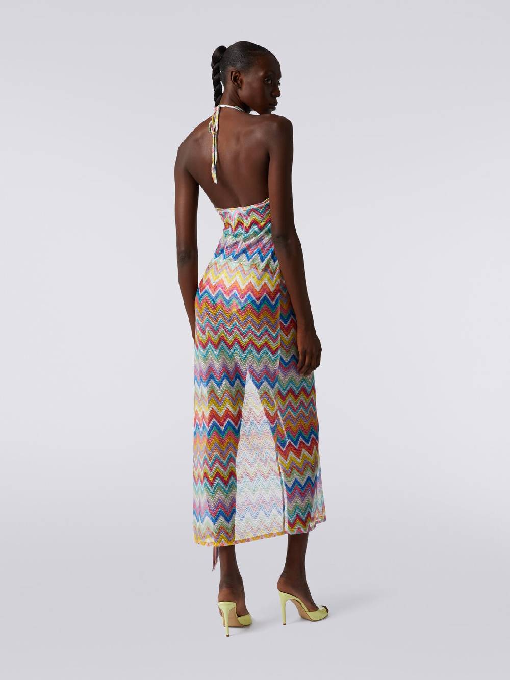 Missoni Abito copricostume lungo stampa zig zag con frange Offerta temporanea