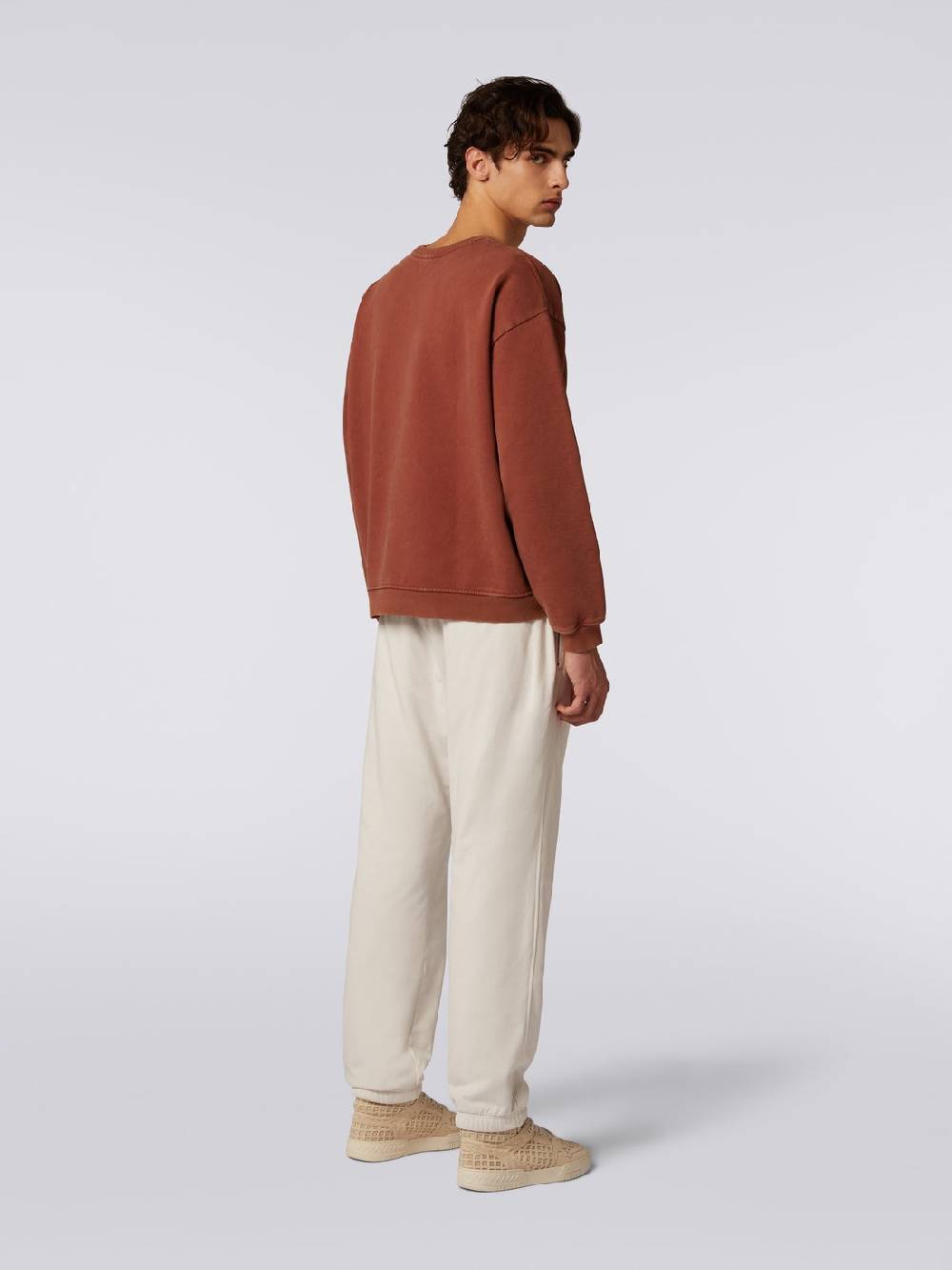 Missoni Pullover girocollo in felpa di cotone con inserto in maglia Lightning offer
