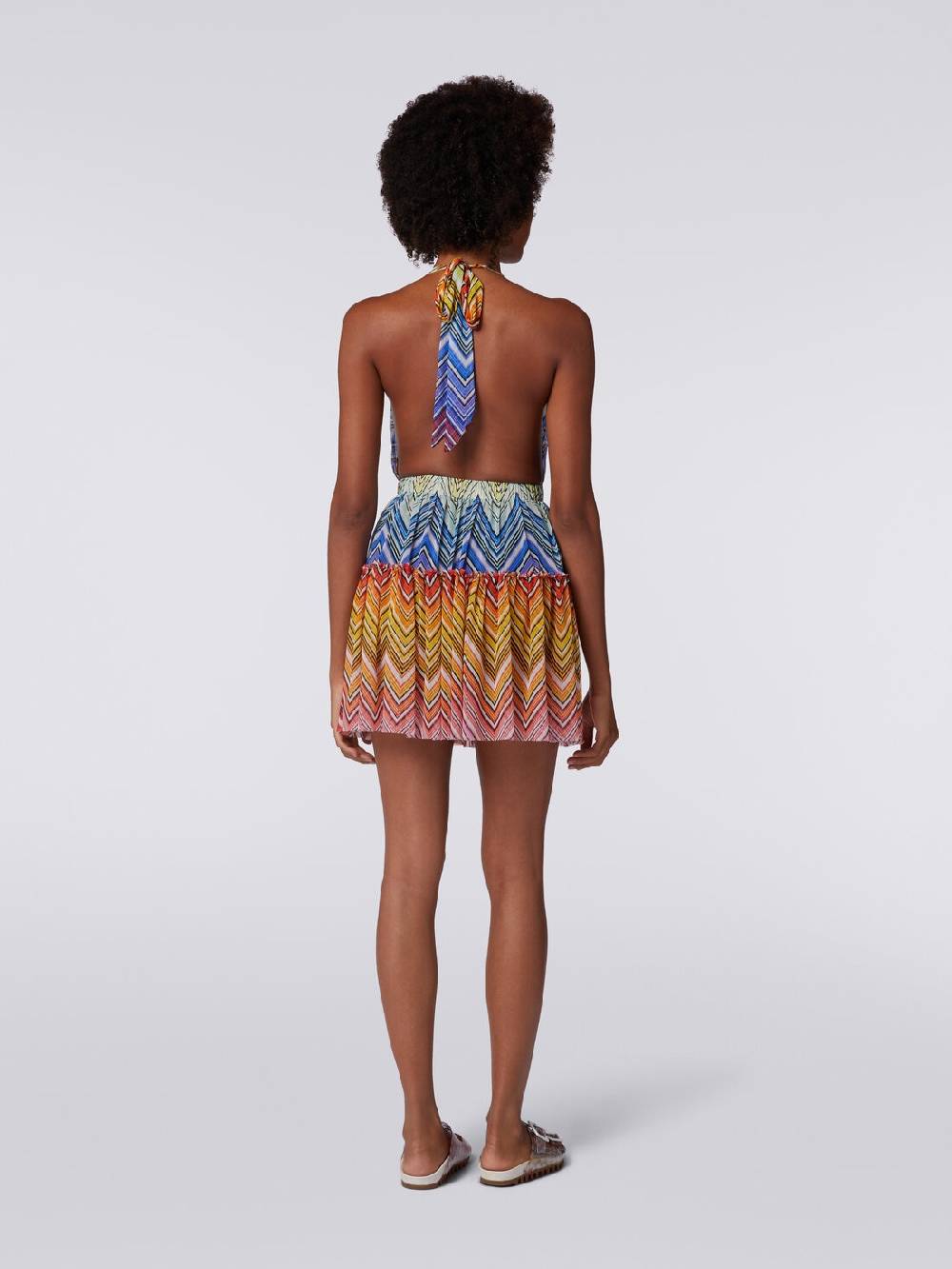 Missoni Copricostume corto in tulle stampa zig zag Liquidazione