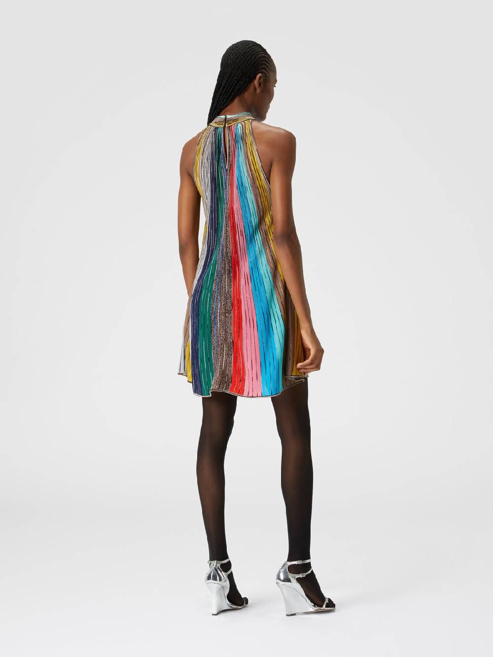 Missoni Mini-abito senza maniche in maglia plissée lamé Offerte speciali