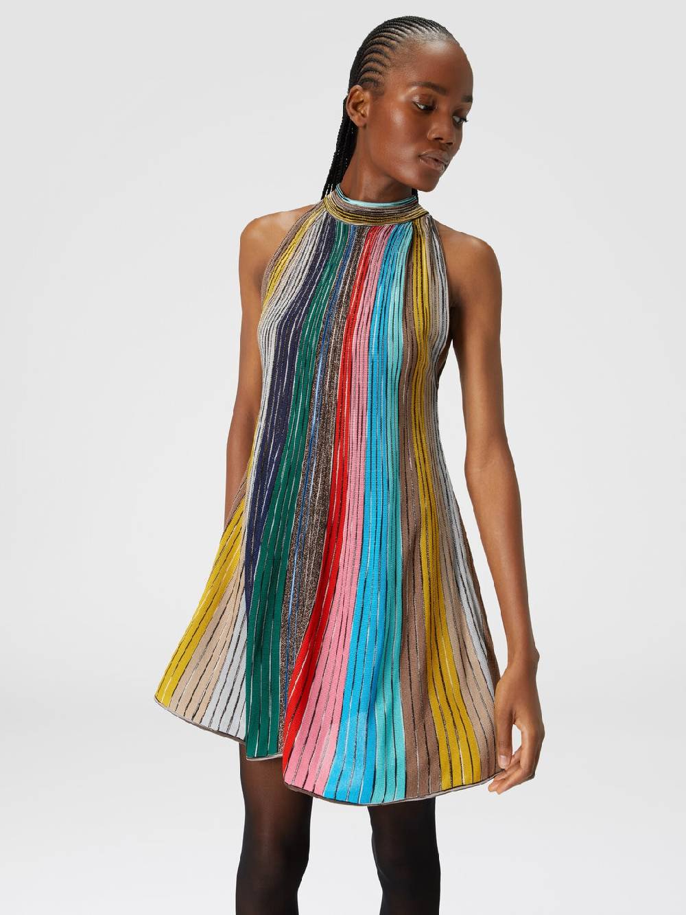 Missoni Mini-abito senza maniche in maglia plissée lamé Offerte speciali