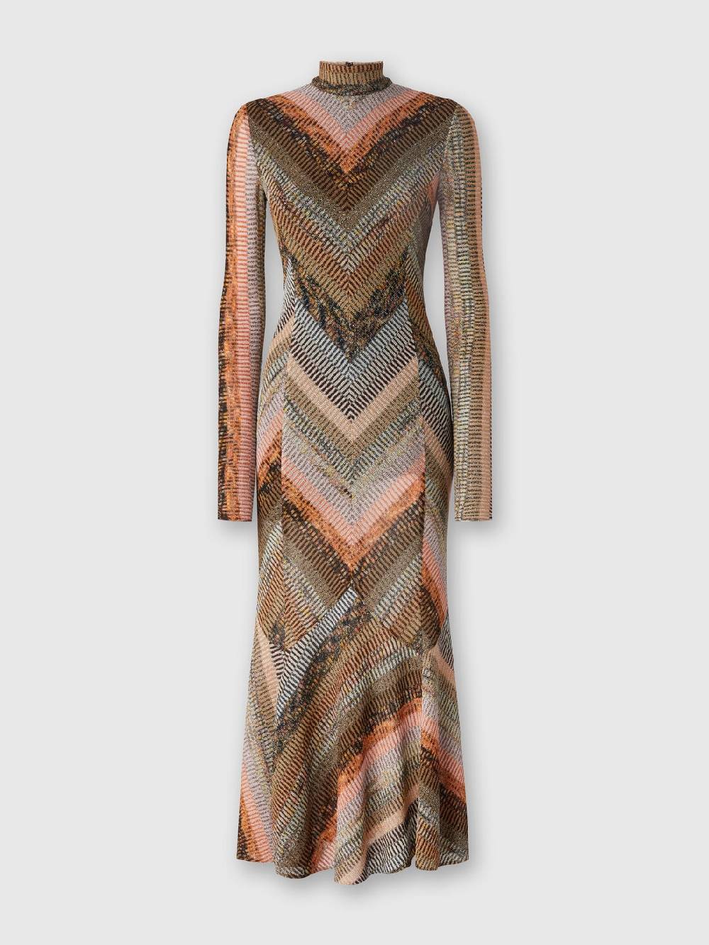 Missoni Abito lungo con fondo svasato e collo a lupetto con zip Enormi risparmi