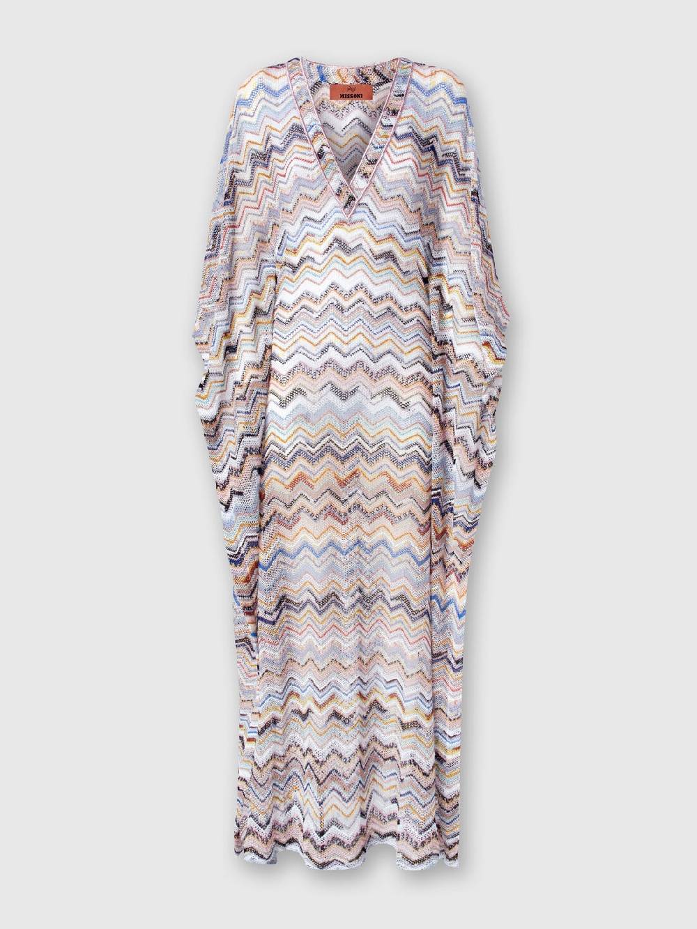 Missoni Caftano copricostume lungo in viscosa zig zag con lurex Offerta settimanale