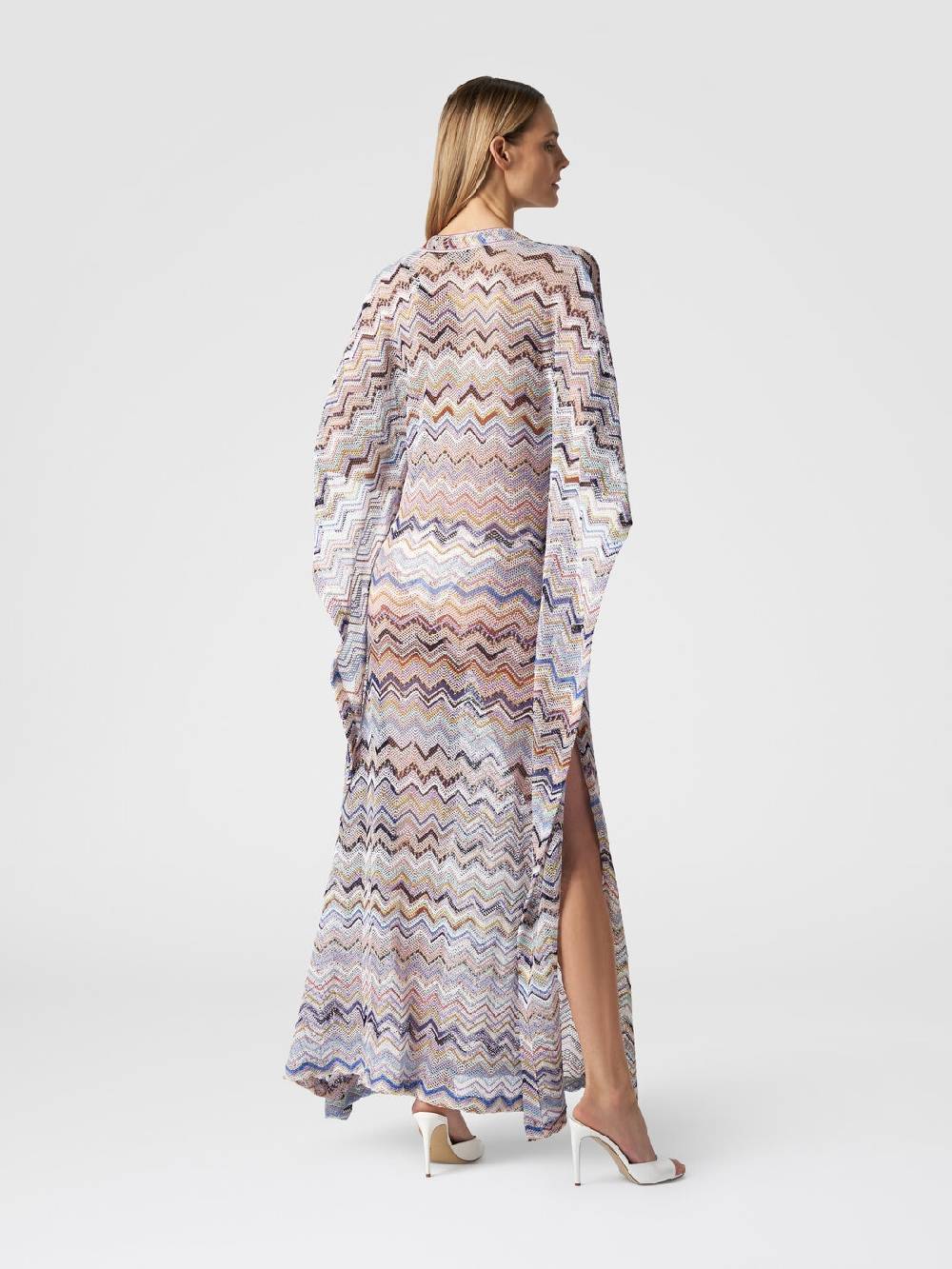 Missoni Caftano copricostume lungo in viscosa zig zag con lurex Offerta settimanale