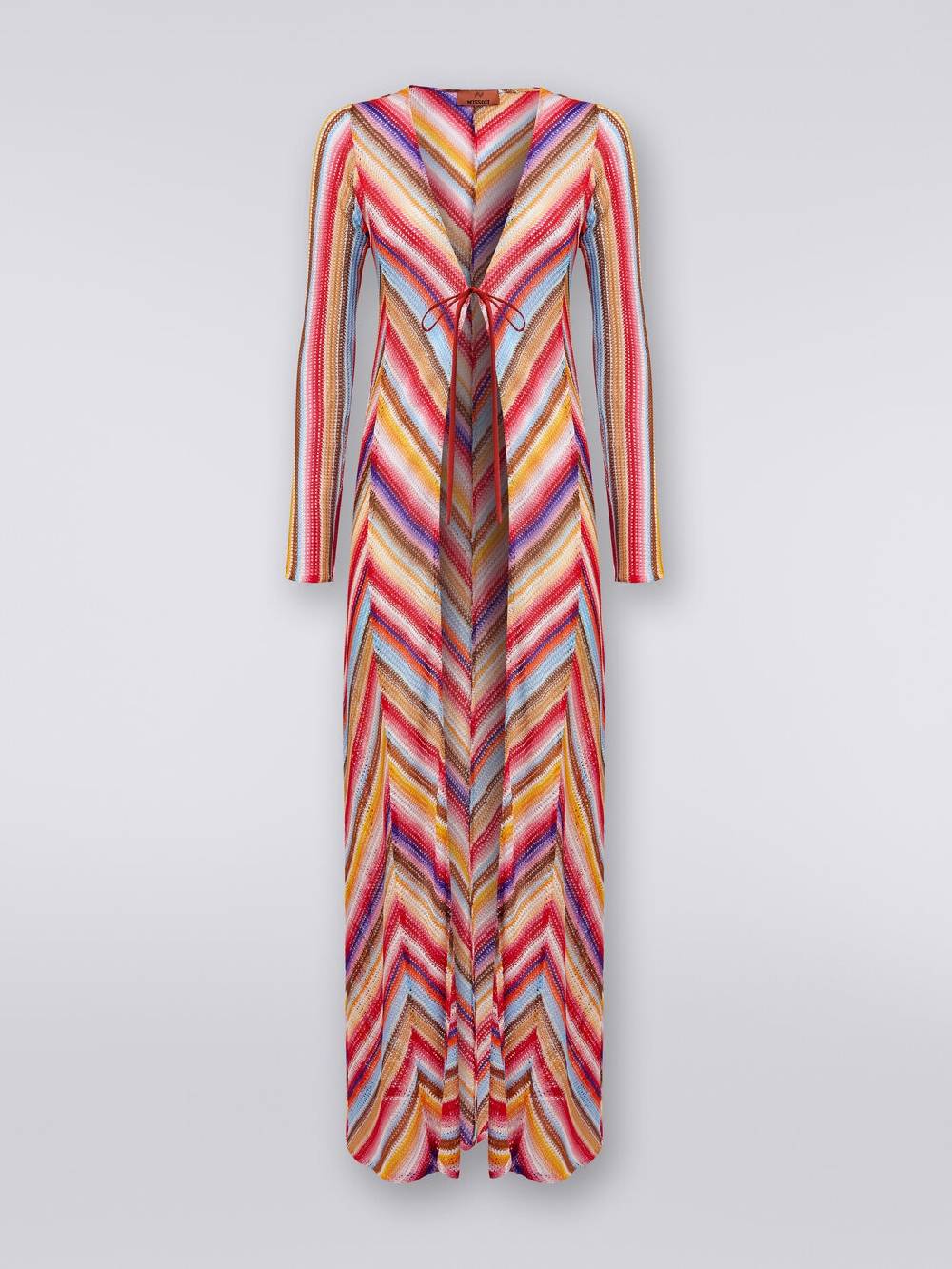 Missoni Cardigan copricostume lungo in crochet rigato Rilascio limitato