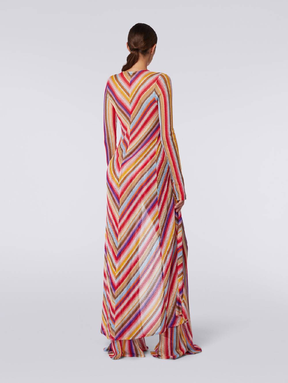 Missoni Cardigan copricostume lungo in crochet rigato Rilascio limitato