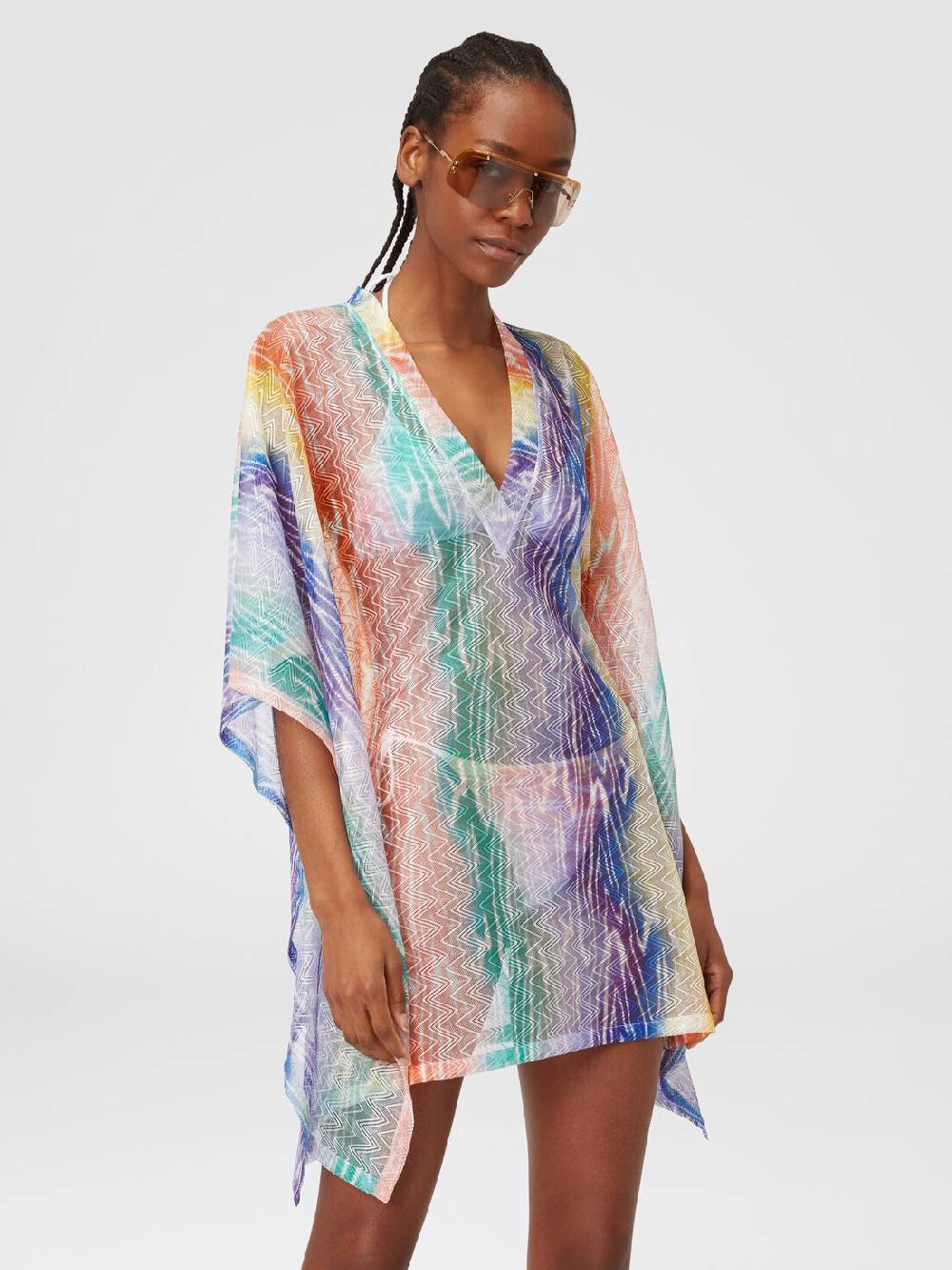 Missoni Caftano copricostume corto stampa tie-dye Ultimi tre giorni