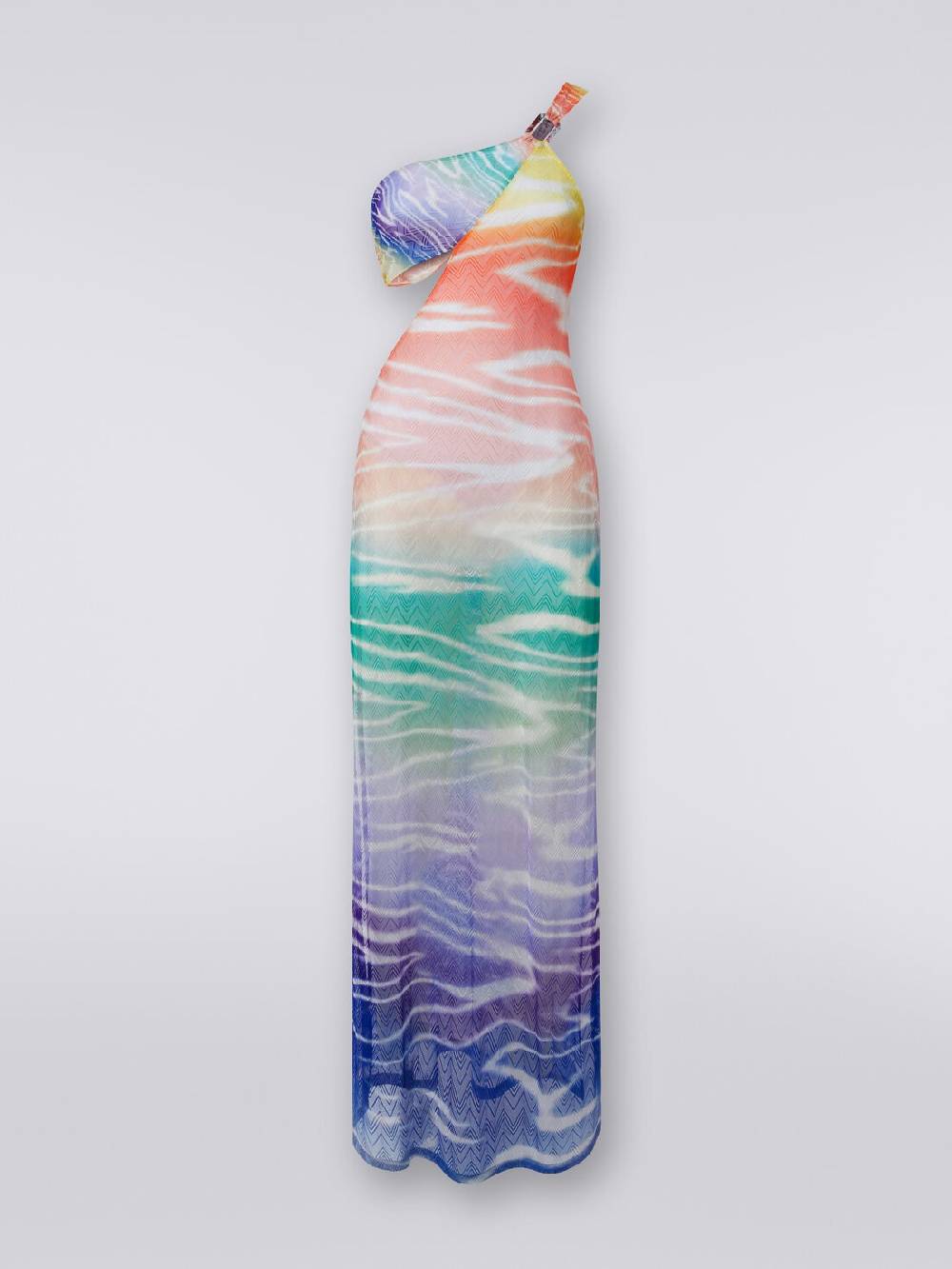 Missoni Abito copricostume lungo monospalla stampa tie-dye Ultimi due giorni
