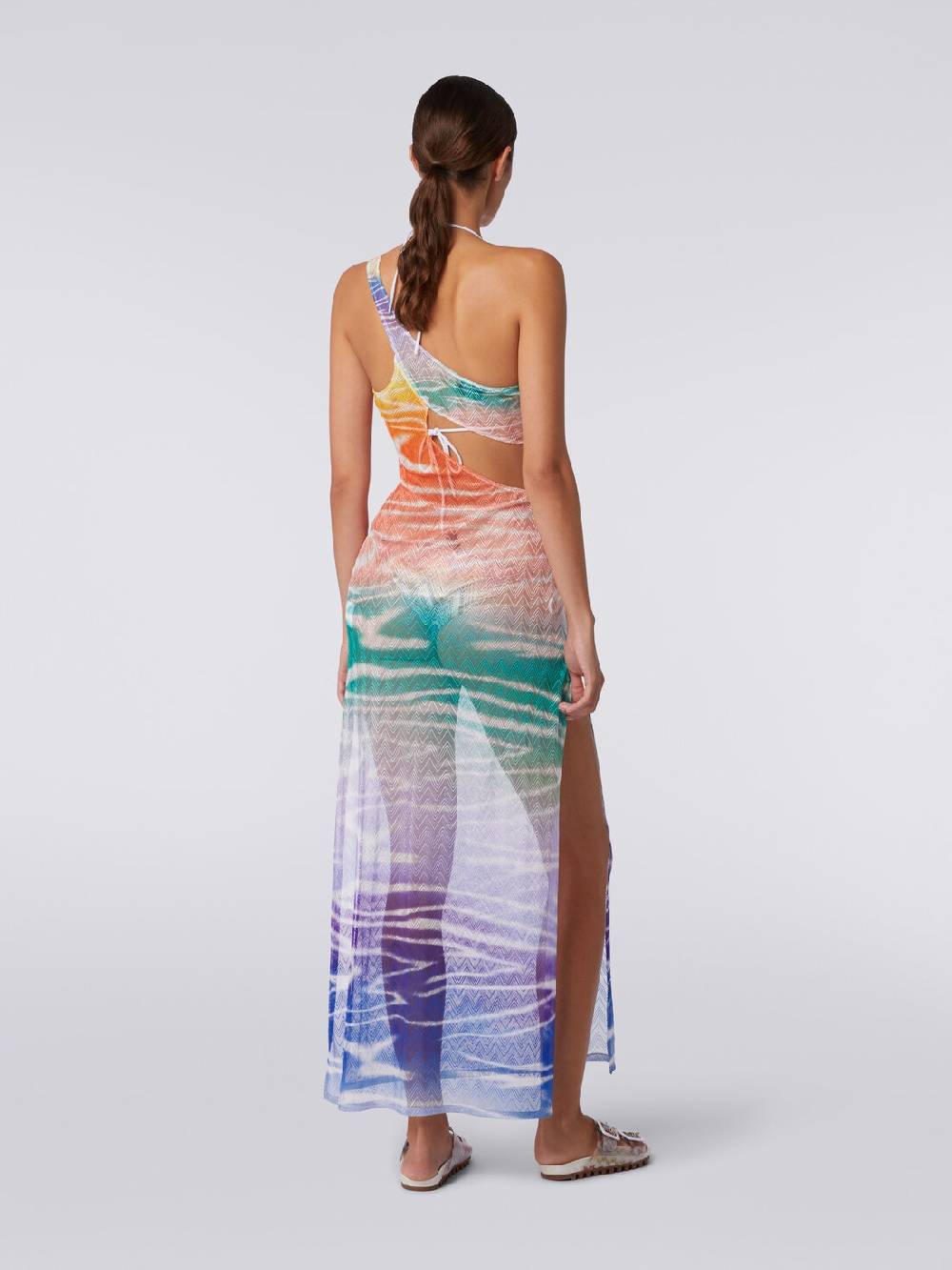 Missoni Abito copricostume lungo monospalla stampa tie-dye Ultimi due giorni