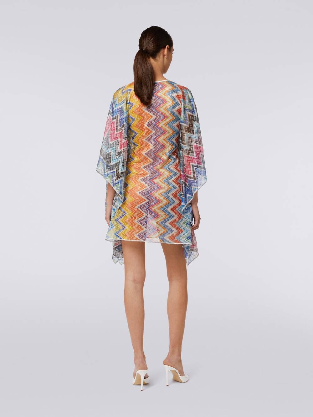 Missoni Caftano copricostume corto zig zag con lurex Ultimo giorno