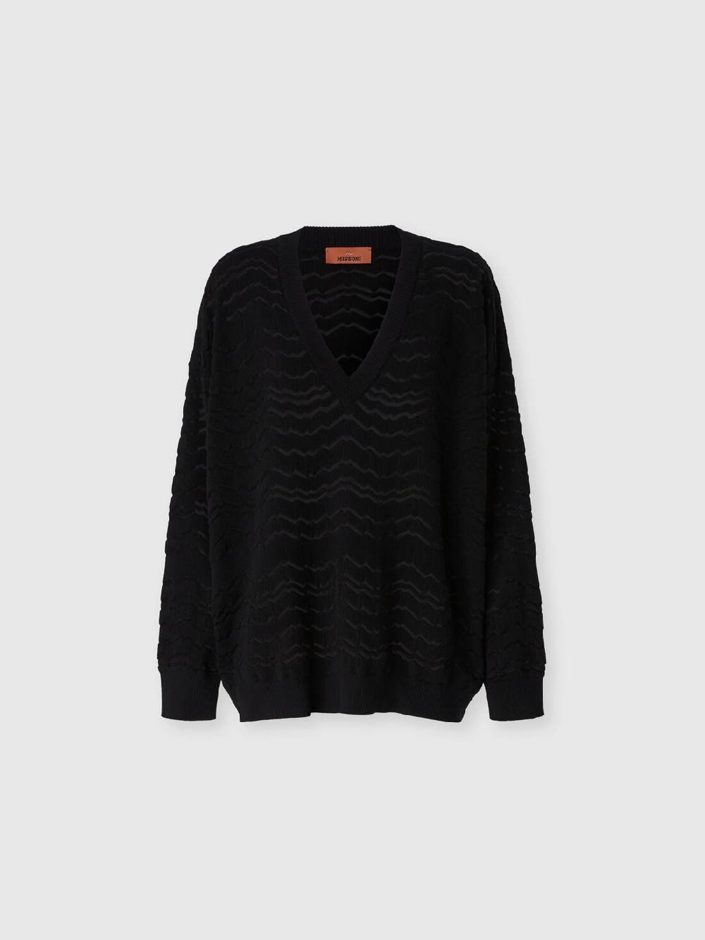 Missoni Pullover con scollatura a V e zig zag tono su tono Fino al 60% di sconto