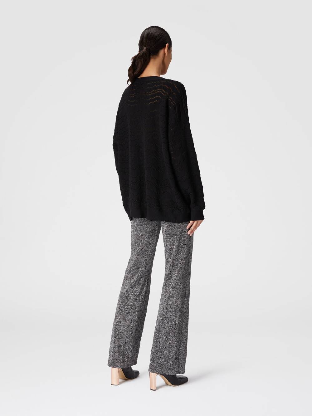 Missoni Pullover con scollatura a V e zig zag tono su tono Fino al 60% di sconto