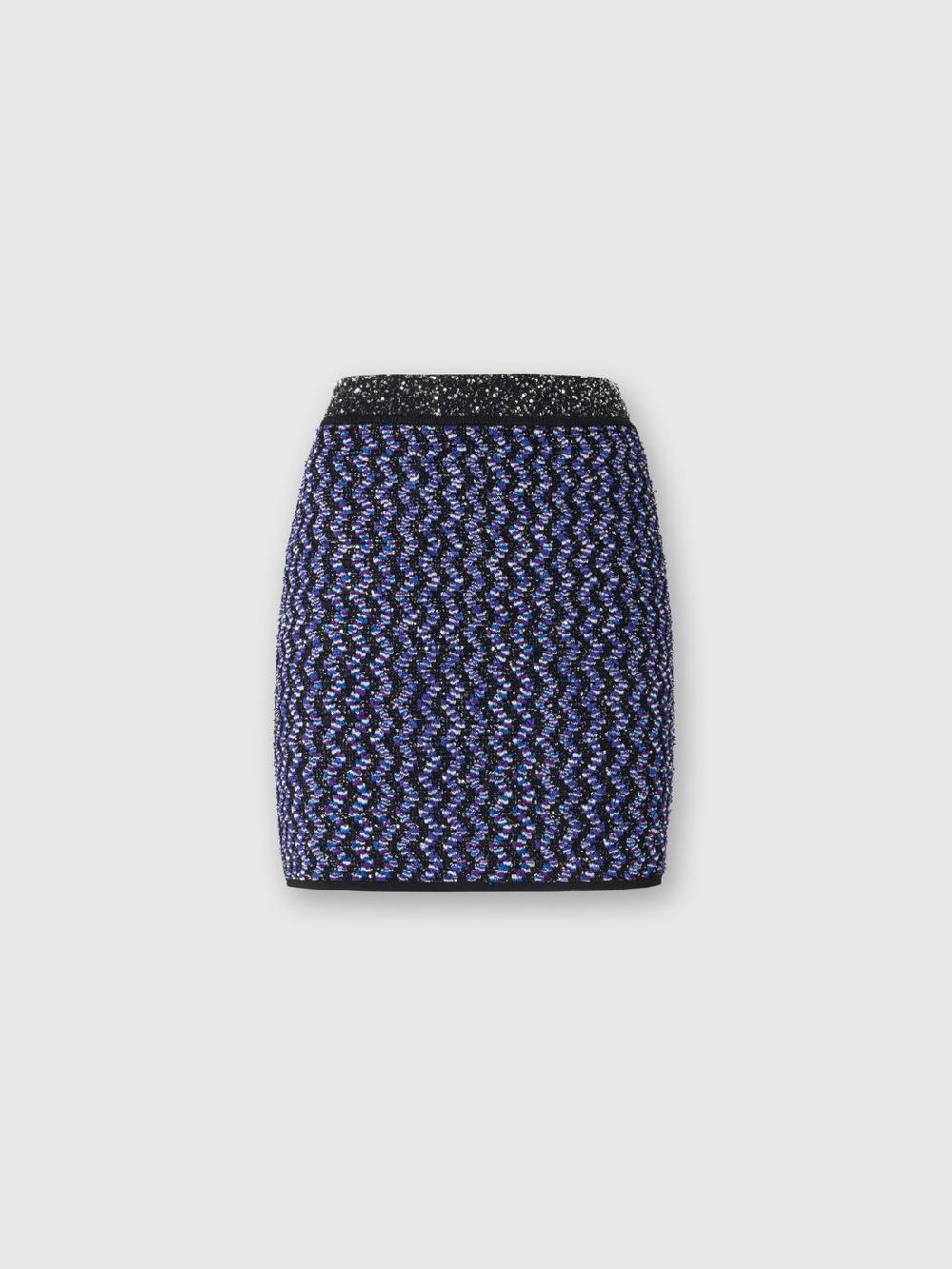 Missoni Minigonna con zig zag goffrato lamé Sostegno trimestrale