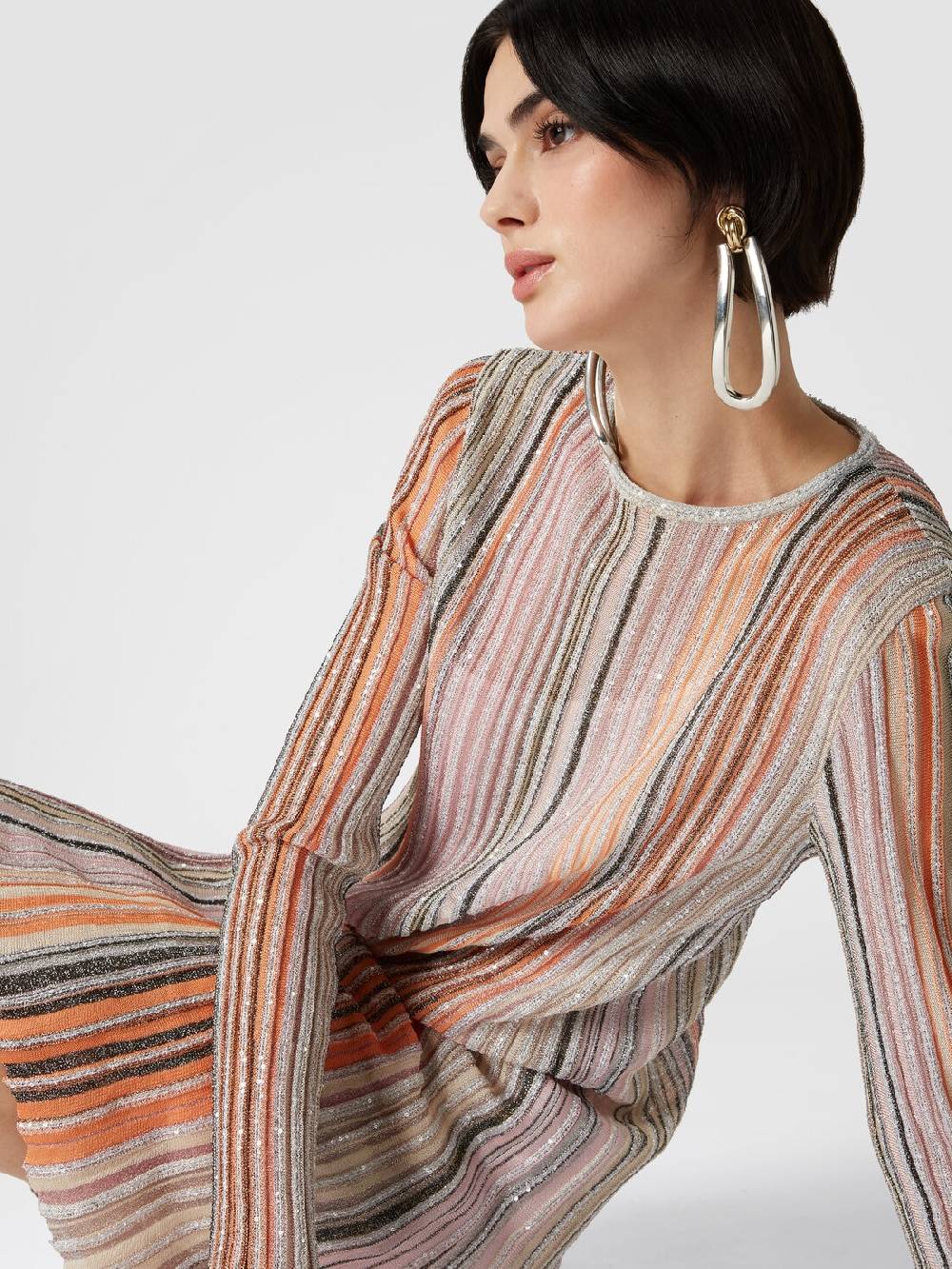 Missoni Abito plissée parzialiazzato con paillettes Fino al 55% di sconto