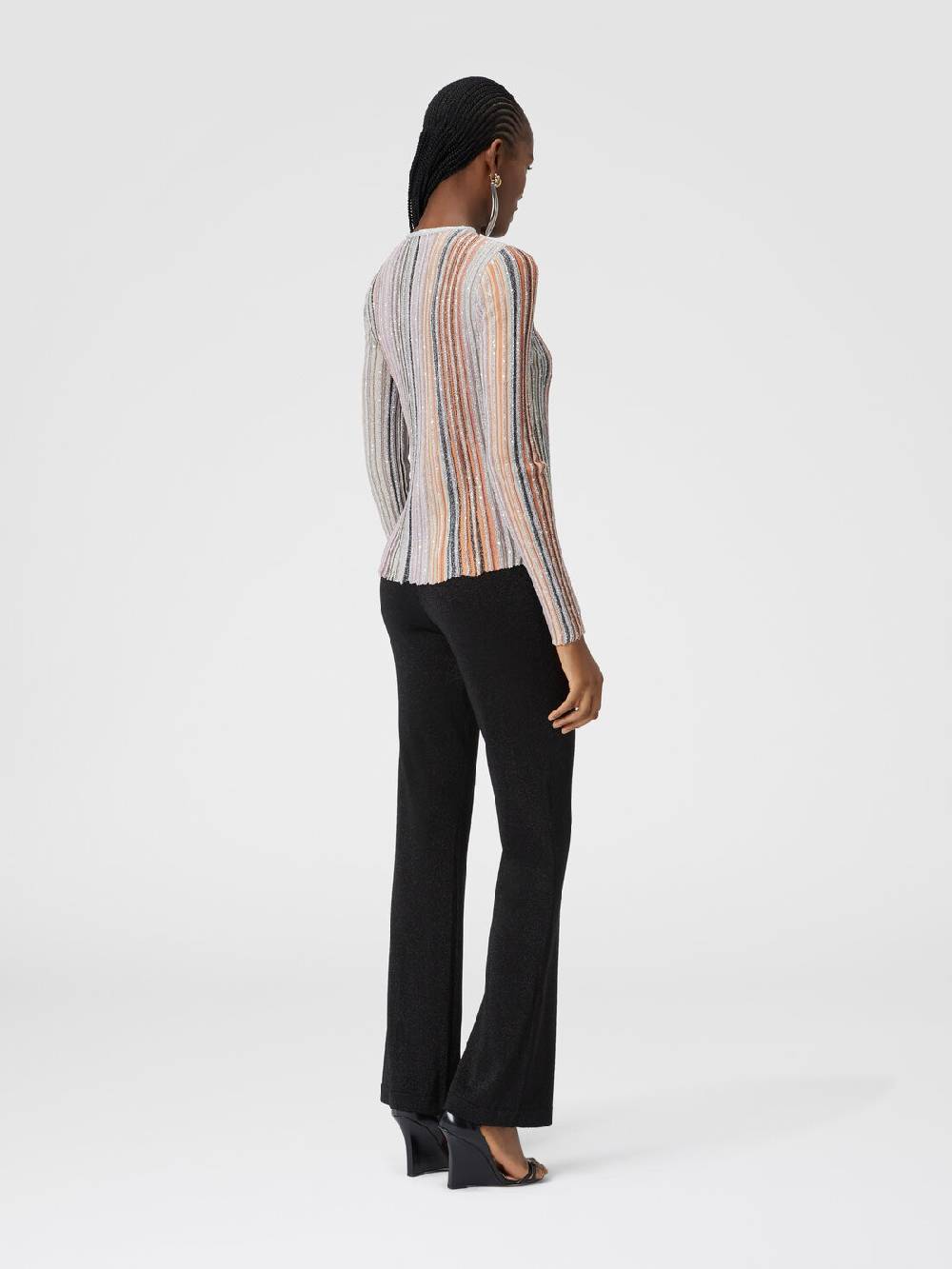 Missoni Maglia a costine parzializzate con paillettes Discount Store per i nuovi prodotti