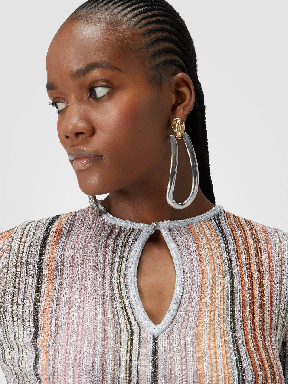 Missoni Maglia a costine parzializzate con paillettes Discount Store per i nuovi prodotti
