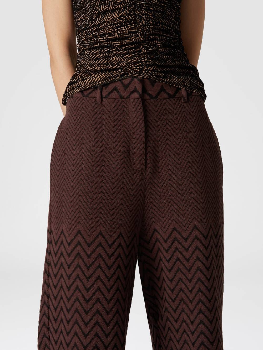 Missoni Pantaloni classici in cotone e viscosa zig zag Solo un giorno rimasto