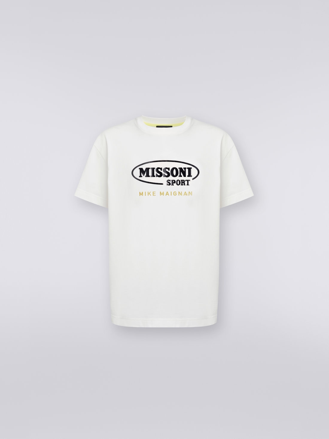 Missoni T-shirt girocollo in cotone con logo in collaborazione con Mike Maignan Enormi sconti