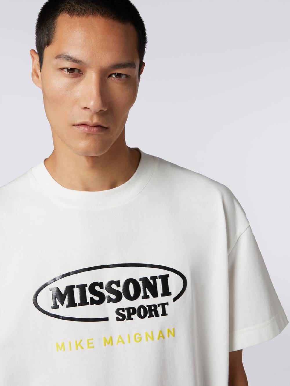 Missoni T-shirt girocollo in cotone con logo in collaborazione con Mike Maignan Enormi sconti