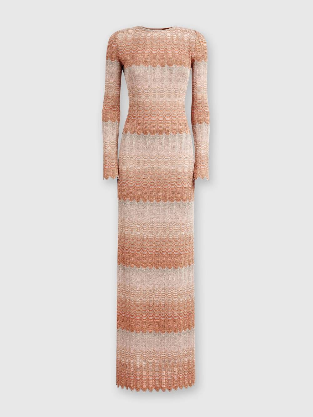 Missoni Abito lungo con motivo greca lamé Esporta salva