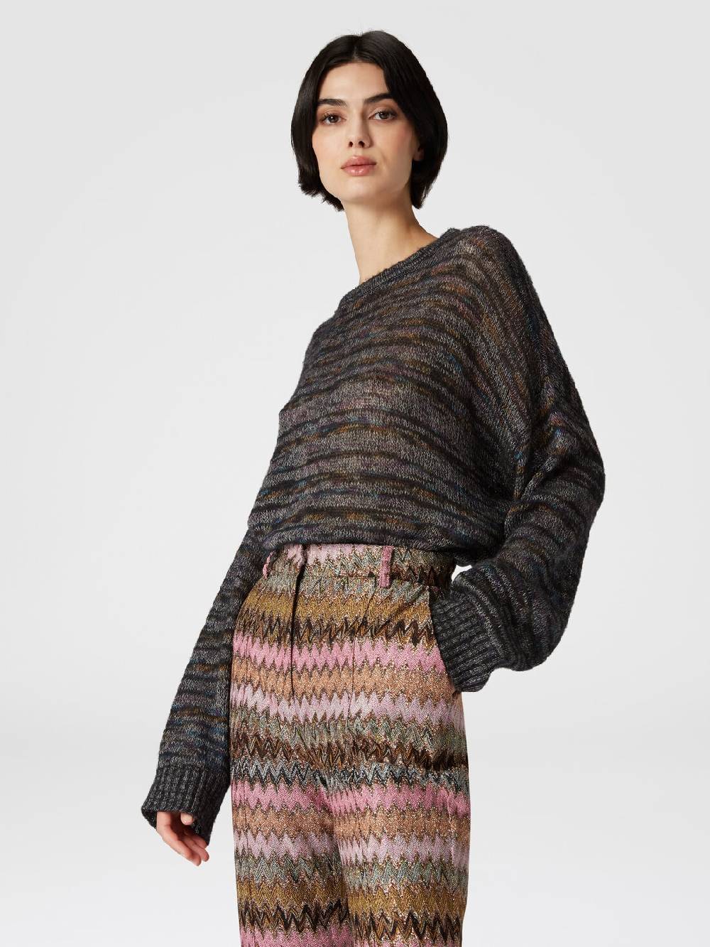 Missoni Pullover girocollo in viscosa, alpaca e lana Black Friday Prezzi