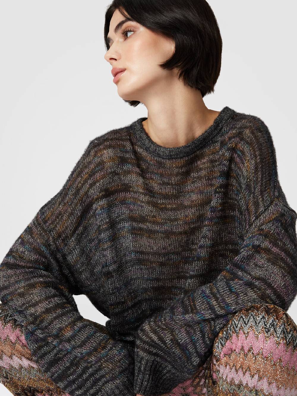 Missoni Pullover girocollo in viscosa, alpaca e lana Black Friday Prezzi