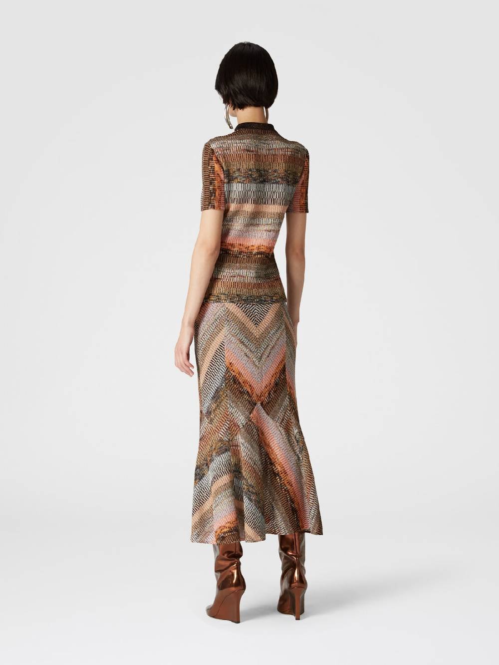 Missoni Gonna midi svasata lamé effetto patchwork Duty-free