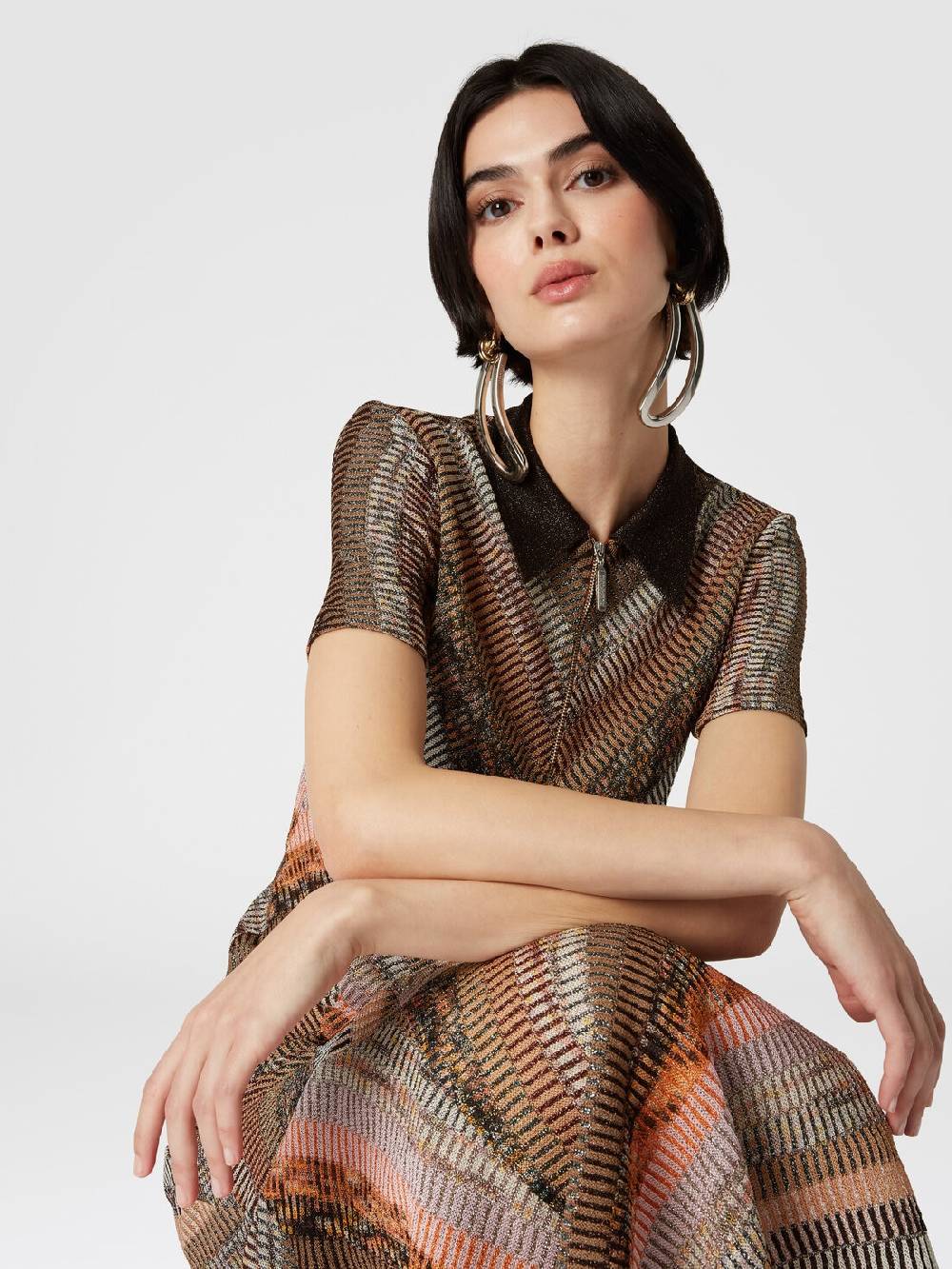 Missoni Gonna midi svasata lamé effetto patchwork Duty-free