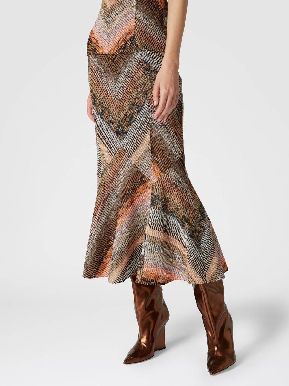 Missoni Gonna midi svasata lamé effetto patchwork Duty-free