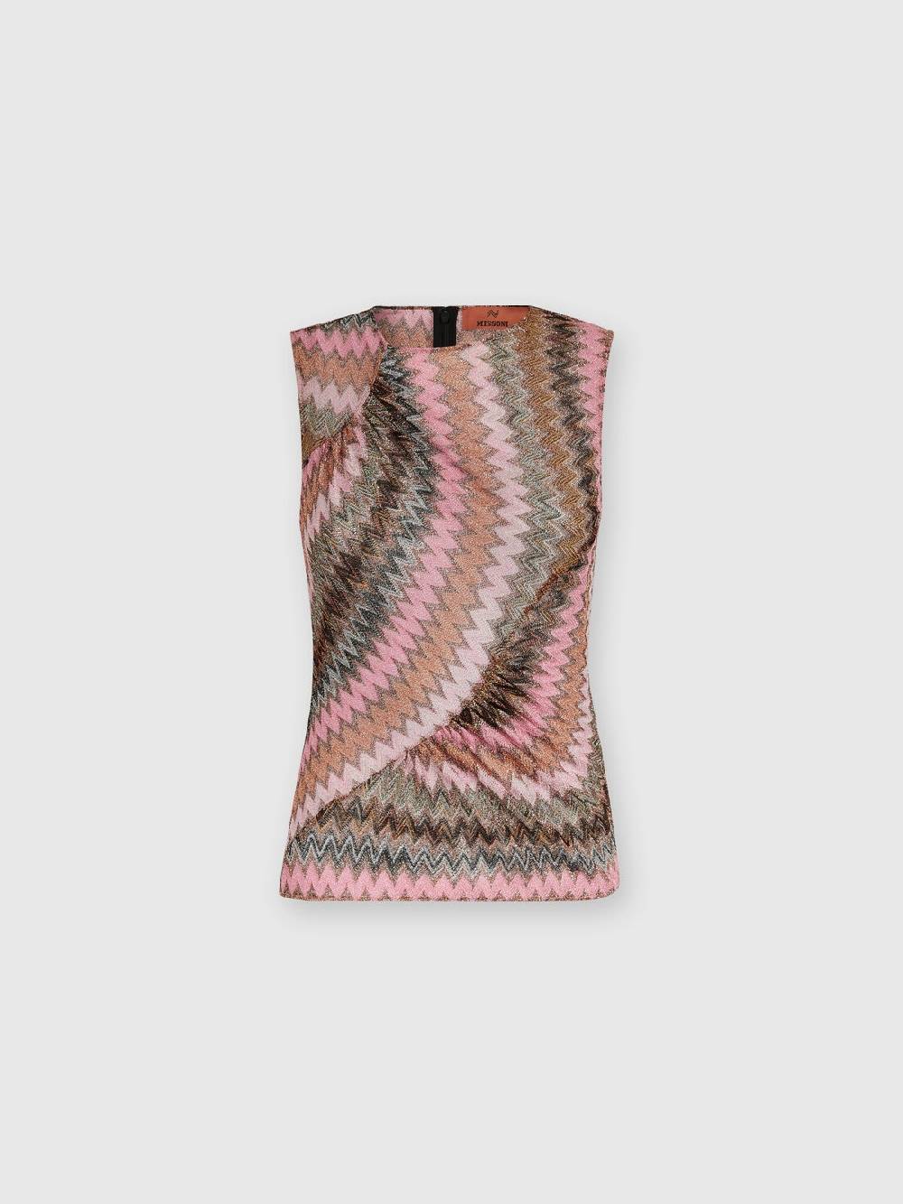 Missoni Top senza maniche in misto viscosa zig zag lamé 50% di sconto per tempo limitato