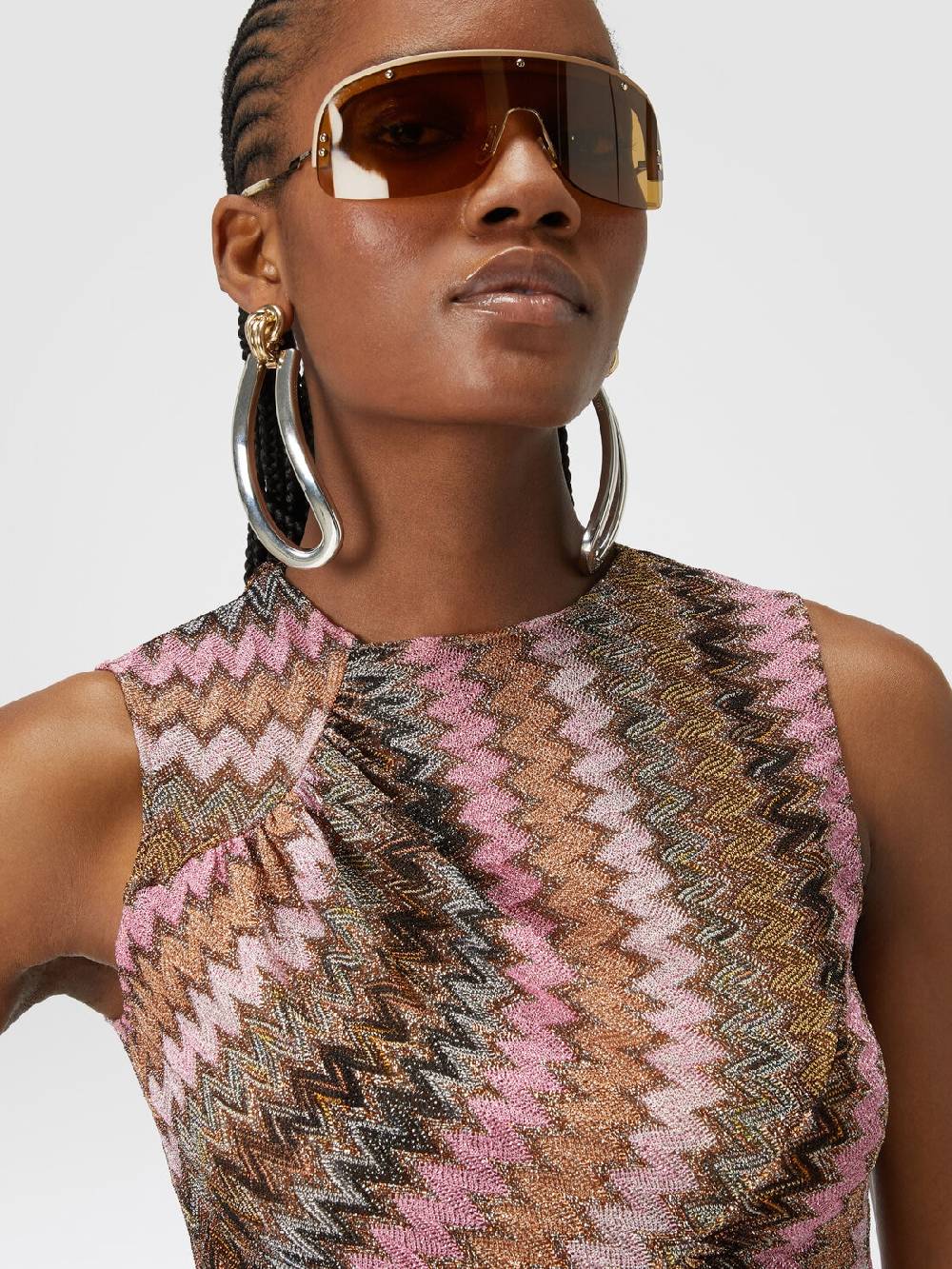 Missoni Top senza maniche in misto viscosa zig zag lamé 50% di sconto per tempo limitato