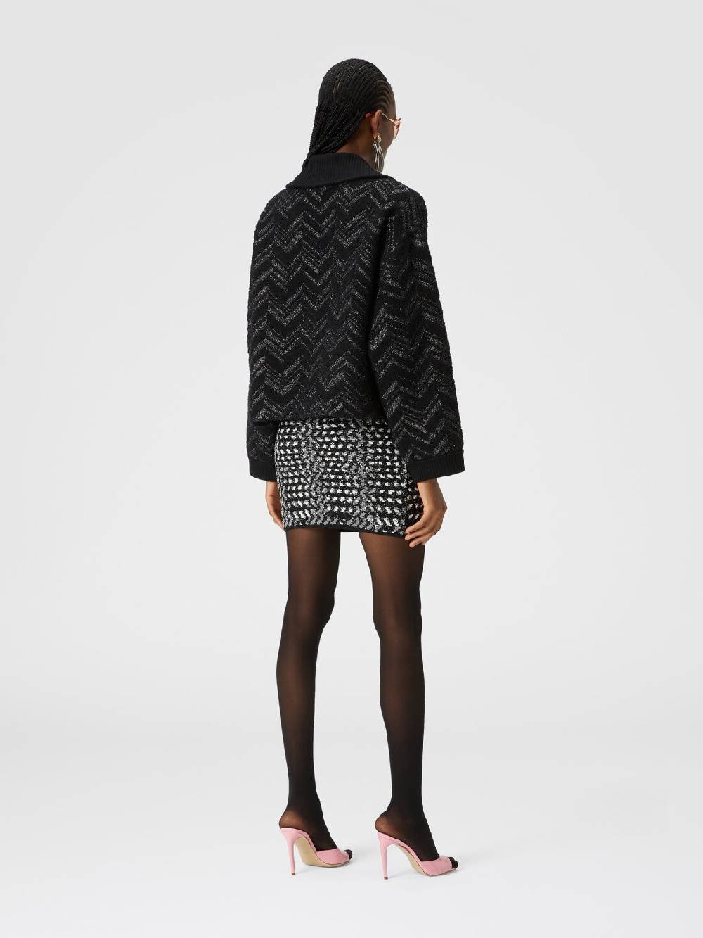 Missoni Minigonna con zig zag goffrato lamé Sconti questo mese