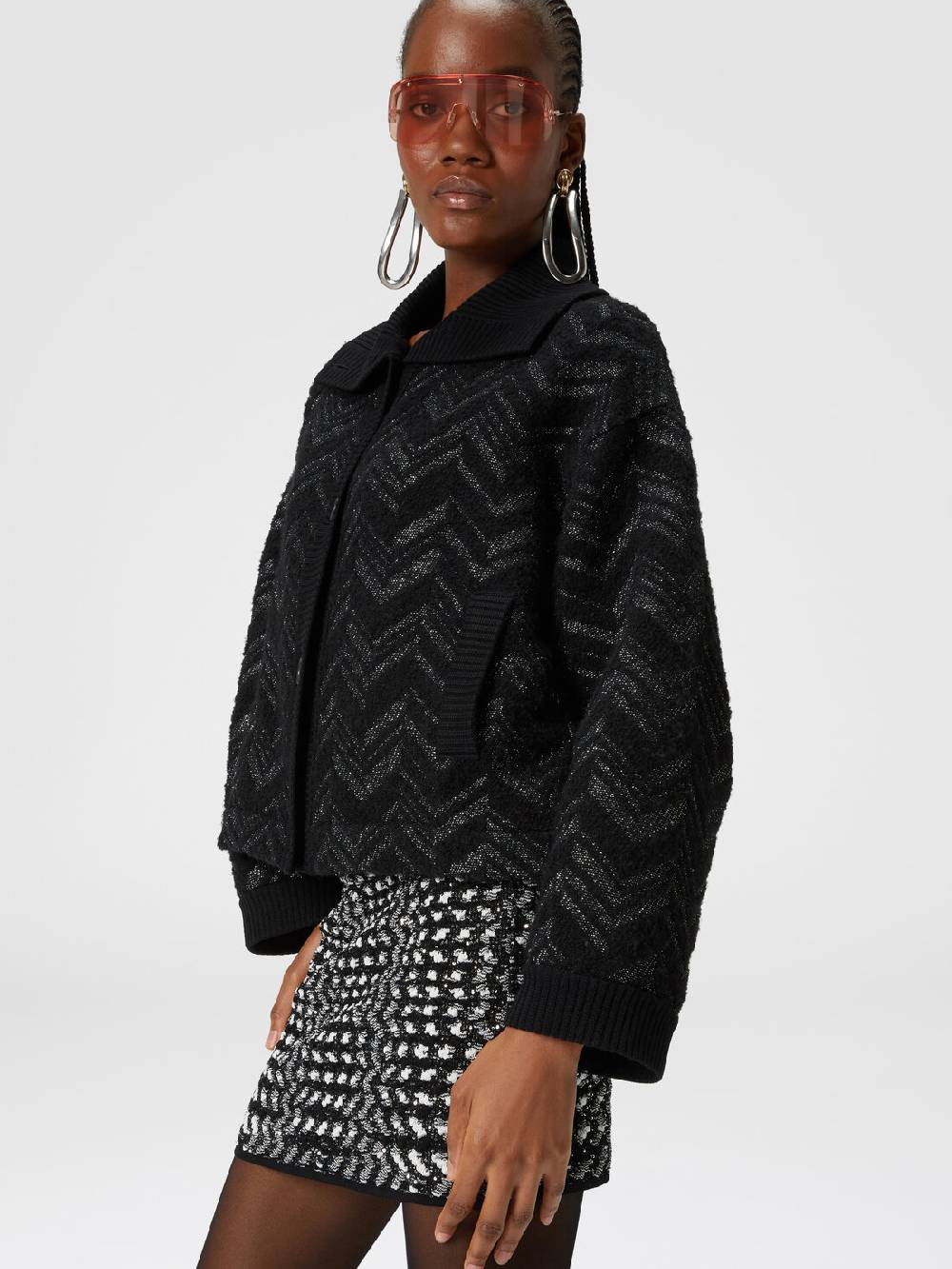 Missoni Minigonna con zig zag goffrato lamé Sconti questo mese