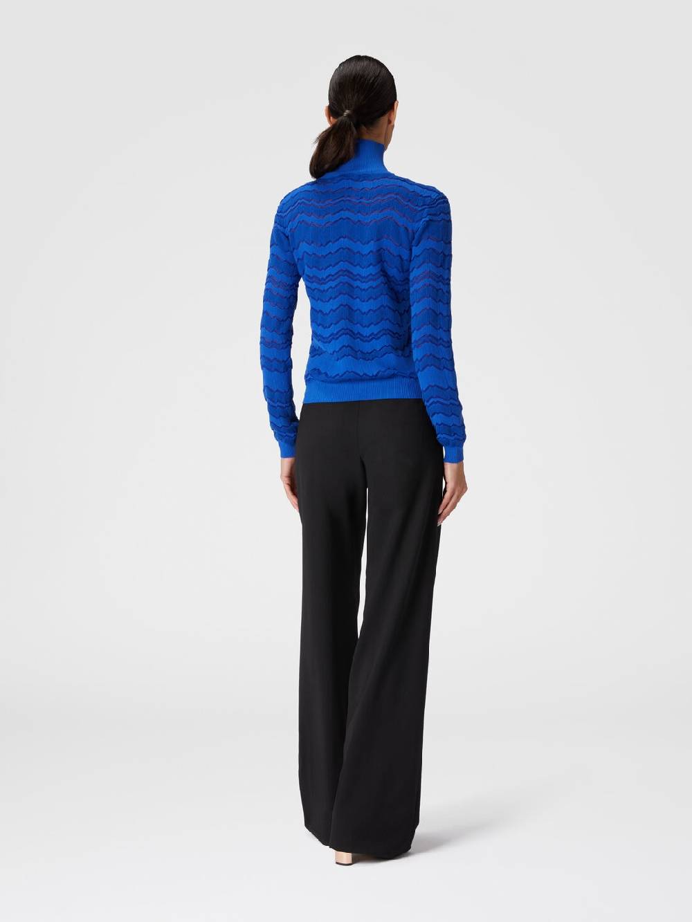 Missoni Lupetto in viscosa e lana con zig zag tono su tono Nuovo